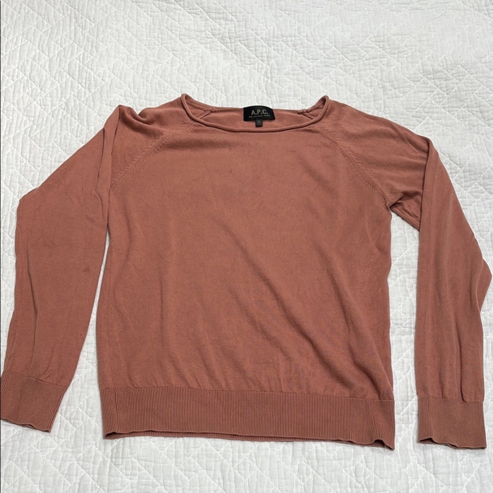 A.P.C. Women's Dusty Rose Crew Neck Sweater
